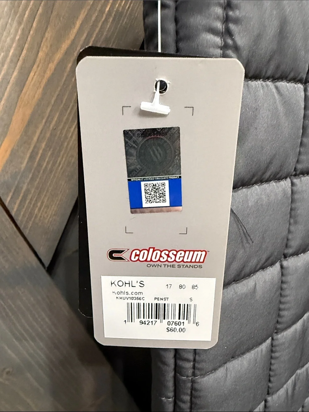 Colosseum Gray Quilted Vest